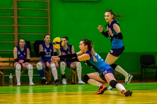 volleynetwork international - athletes - action picture - volleyball professional anastasiia petrychenko receiving