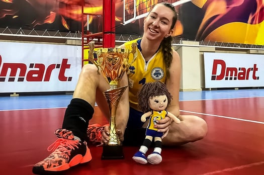 Volleyball professional Anastasiia Petrychenko