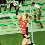 volleynetwork international - athletes - action picture - volleyball professional olena leonenko serving